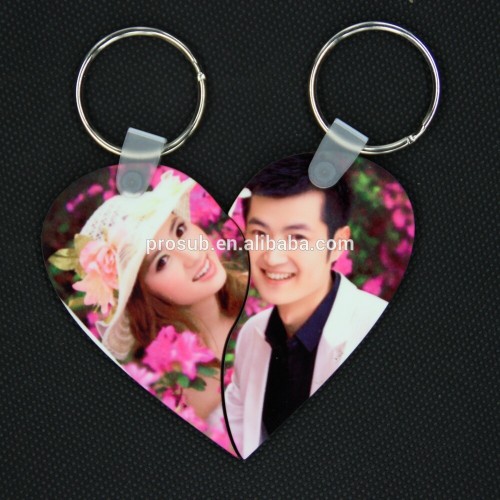 hot sale fashionable custom personalized heart-shaped couples key chain