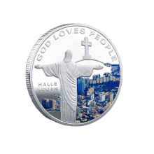 Wholesale Gold and Silver Plated Jesus Cross Lucky Coins - Wholesale Religion Collectibles