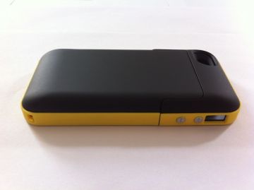 Black Rechargeable Iphone 4 Power Case , External Charge Case 5volt