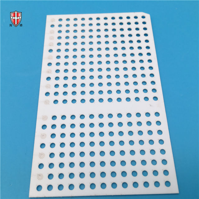 laser cutting 96% alumina ceramic cooling fin substrate