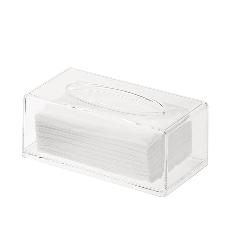Rectangular Tissue Box Hard Plastic Tissue Box Holder Hotel Unbreakable Clear Napkin Holder
