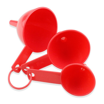 3PCS Plastic funnel set with strainer