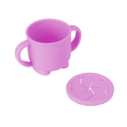 Silicone Snack Cup Anti-Drop e Anti-Sprinkle