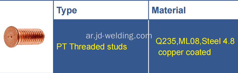 مسمار الخيوط PT ISO13918PT STUDS