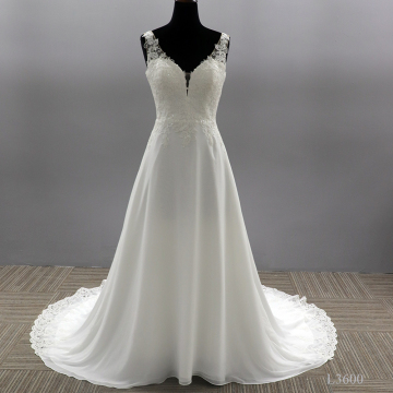 Sexy Backless Sweetheart Lace Flower  Sleeveless Wedding Dress Bridal Gown Chapel Train