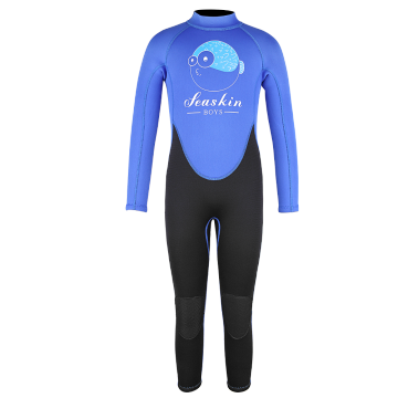 Seaskin Boys Neorpene Geri Zip Full Wetsuits