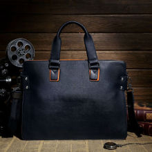 western style best leather man briefcase bag