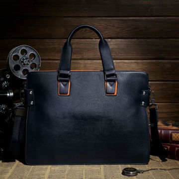 western style best leather man briefcase bag