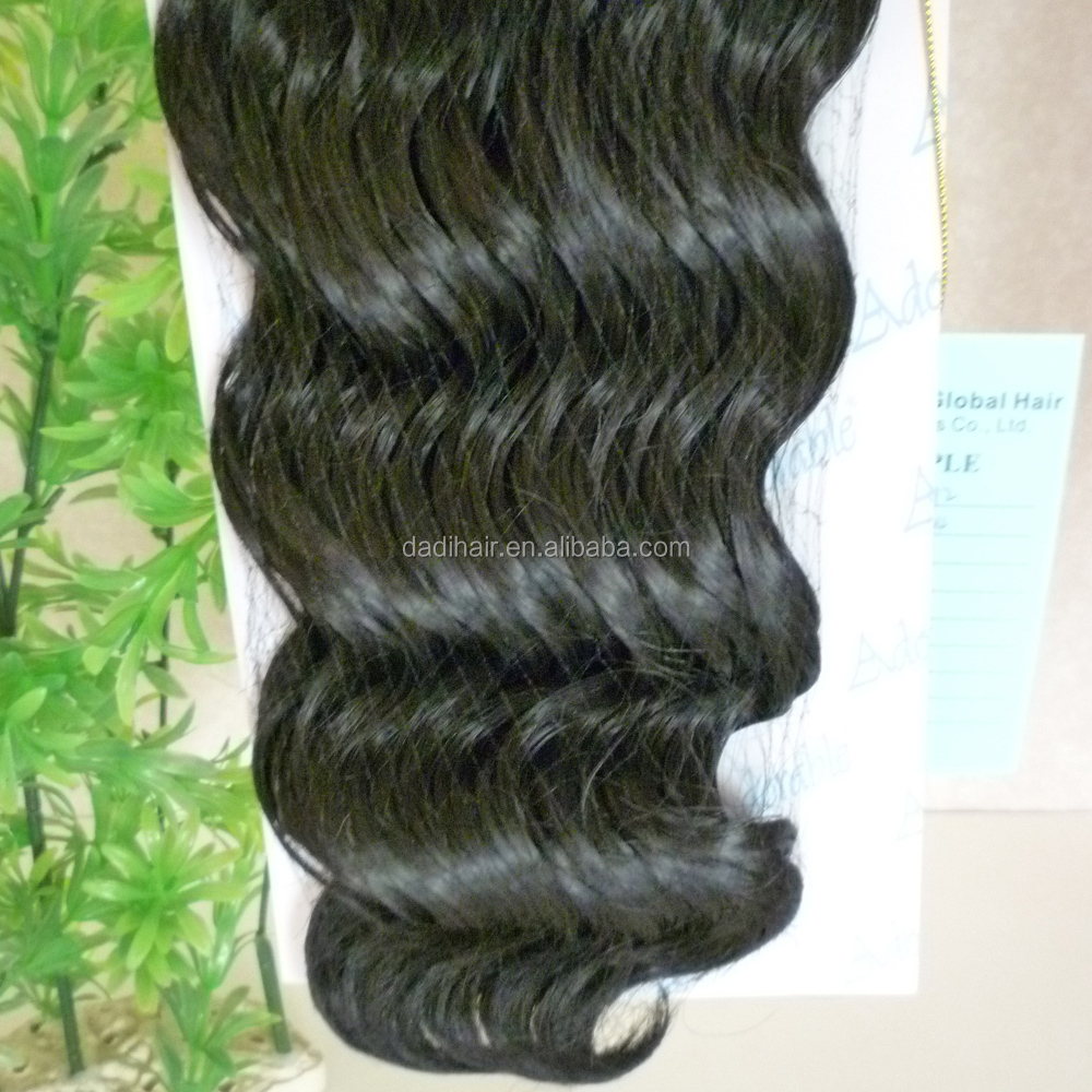 Adorable hair, 4 different size indian synthetic deep curly hair weft, Quattro Ripple deep wave hair weave with fringe