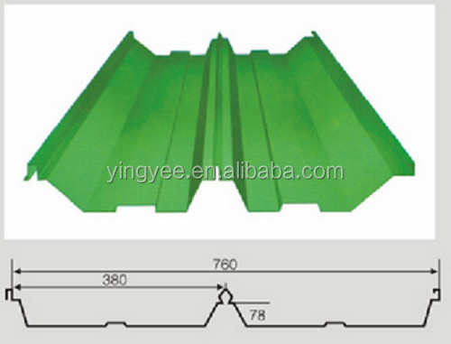 Galvanized steel roof sheet standing seam roll forming machine