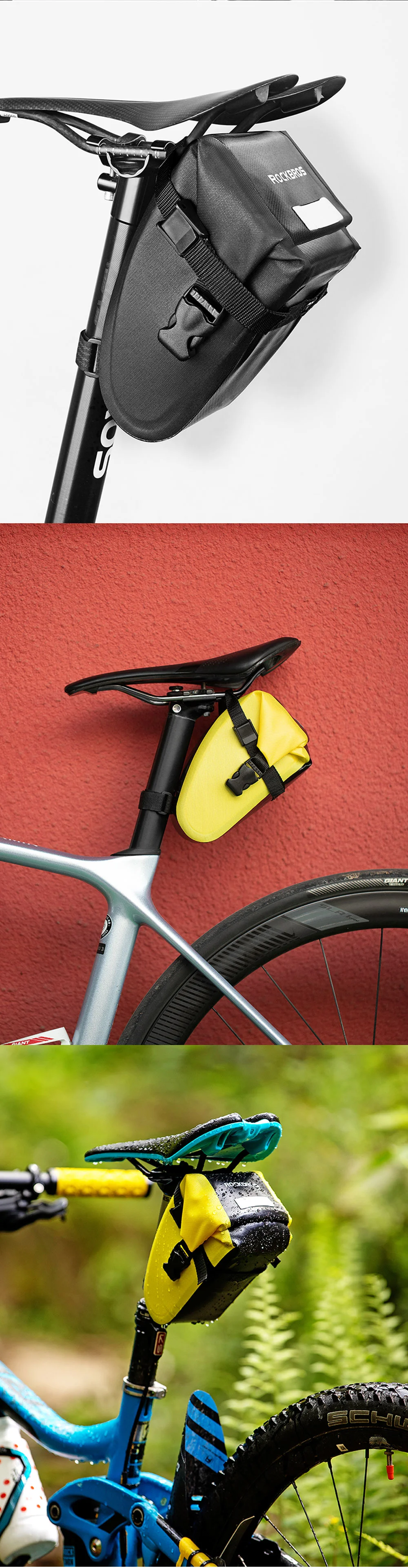 Large Size Waterproof Easy Installation Bicycle Saddle Bag Lower Seat Bicycle Saddle Bag