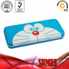 Rectangular tin pencil box