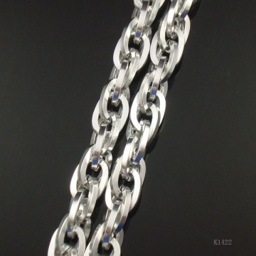 silver color rope chain