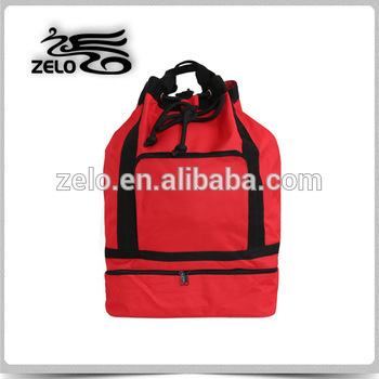 2015 top opening with thick strings sports bag in polyester