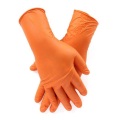 Sarung tangan peperiksaan nitril oren dengan CE FDA diluluskan