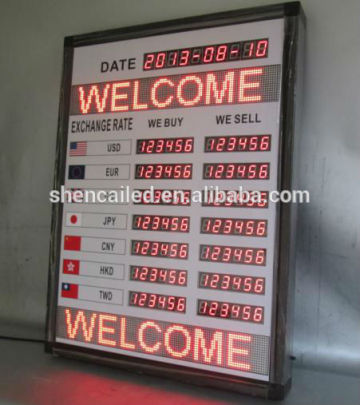 shenzhen electronic exchange rate display board