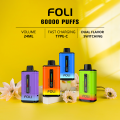 Dual Mesh Coil FOLI Vape Sekali Pakai 60000 Puff