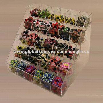 Acrylic Gift Display, Made of Clear Acrylic, OEM Orders are Welcome