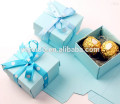 Caisses-cadeaux bleues tiffany de cadeau de papier de faveur populaire de mariage de haute qualité