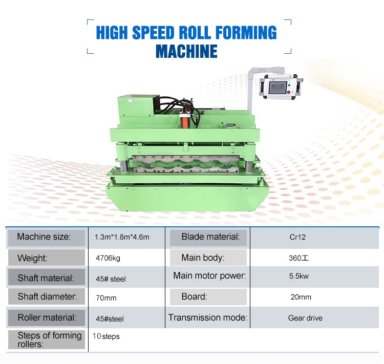 840 steel roof sheet glazed Tile Roll Forming producing Machine