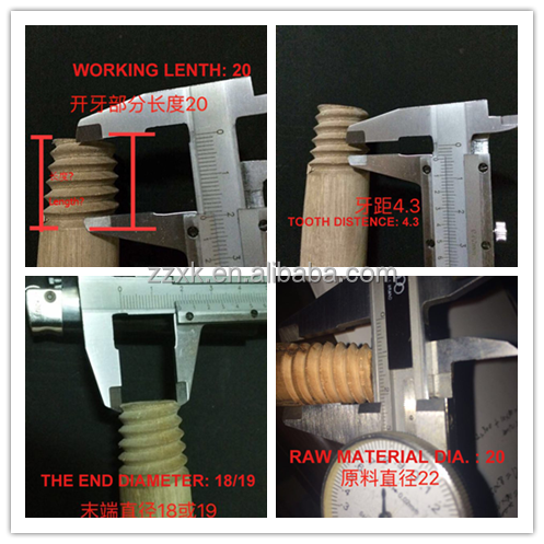 high-speed thread rolling machine Italian screw wood broom handle screw /threading machine