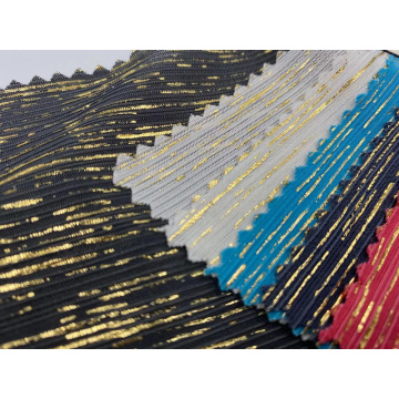 Nouveau design tissu imprimé feuille métallique scintillante