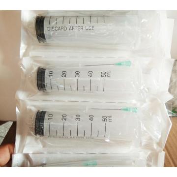 Luer Lock Syringe trois parties 1 ml, 2 ml, 3 ml, 5 ml, 10 ml, 20 ml, 30 ml, 50 ml, 60 ml