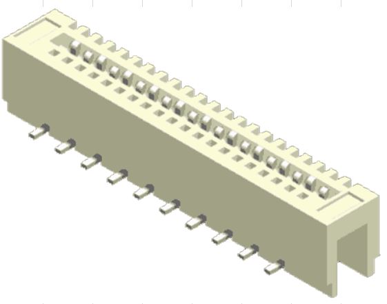 1,25 mm NON ZIFVertical SMTDual contact FPC Connector