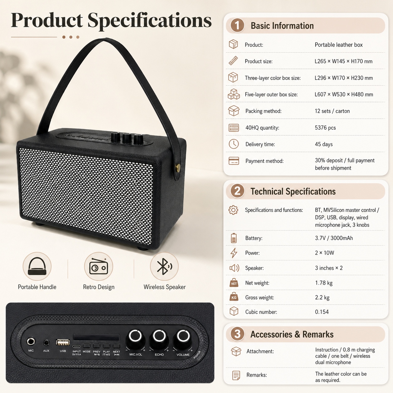 Taşınabilir kablosuz hoparlör Portable wireless speaker