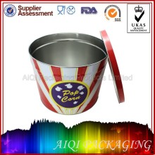 Tapered Tins for Packaging Popcorn, Popcorn Tin Bucket