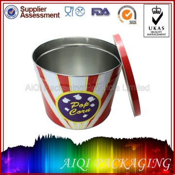 Tapered Tins for Packaging Popcorn, Popcorn Tin Bucket