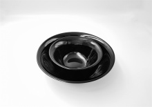Home Kitchenware Black Opal Glass Bowls