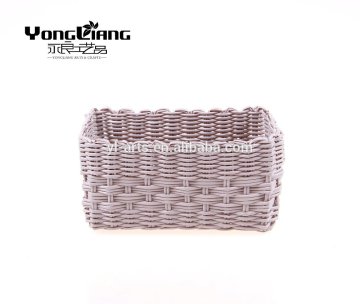 quality PP tube woven rectangular storage basket