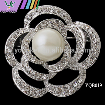 wedding cheap wholesale imitation pearl rhinestone brooch