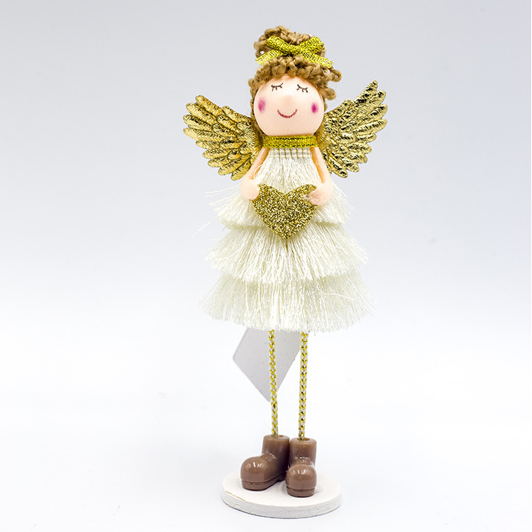 Christmas Plush Angel Girl Boy Dolls Xmas Tree Ornament Natal Noel Deco Christmas Decorations for Home New Year 2021 Kids Gift