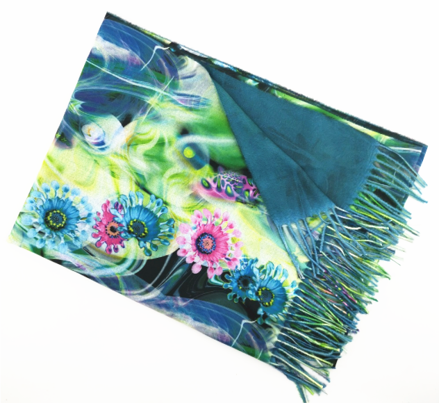 ready to ship winter warm print cashmere with fringe scarf shawls