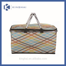 cheap shopping basket/mini picnic basket/collapsible cooler basket
