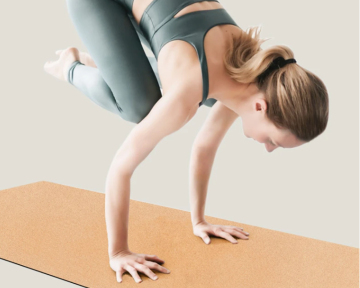 Natural Cork Rubber TPE Yoga Mat Fitness Exercise