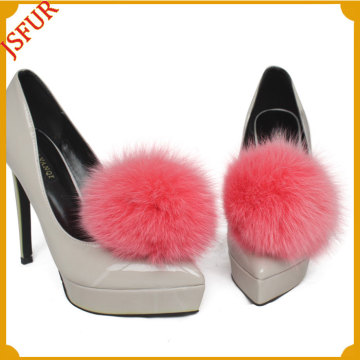 Customized High-heeled Shoes For Girls Fox Fur Ball Shoes