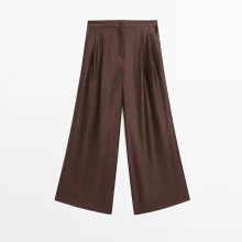 Women's retro urban commuting style wide leg casual pants