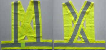 Yellow high visibility reflective safety belt