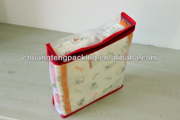 transparent clear vinyl zipper bag