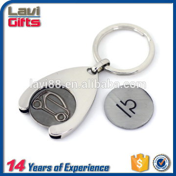 Brand new metal euro coin holder keyring