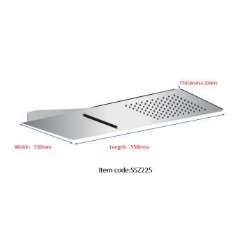 Soffione doccia quadrato in acciaio inox