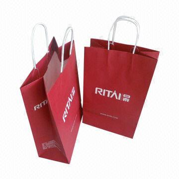 Eco-friendly Paper Bag with Twisted Handle, Measures 30 x 42 x 12cm