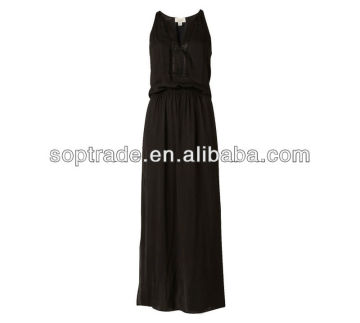 Petite chiffon black maxi dress