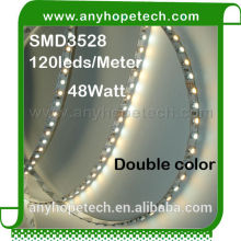 Contemporary best sell 600LEDs bi color flexible led strip flat top