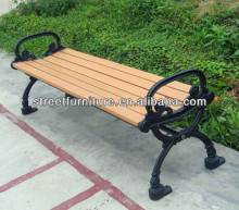 HDPE bench chair with cast iron park bench legs