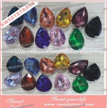 strass crystal with metal claw, large sew on strass