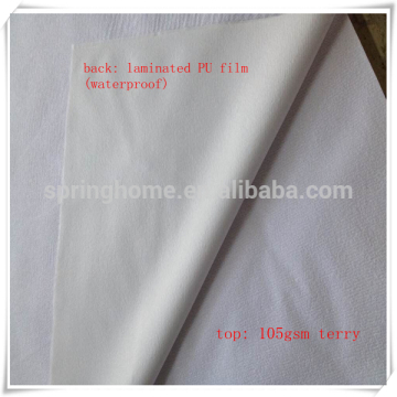 terry laminated PU waterproof breathable fabric